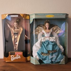 (Barbie Bundle of 2) 1998 Bronze Sensation Barbie & 1998  Angel of Joy Barbie